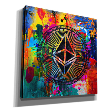 Image of 'Eth Ethereum Crypto In Color' by Portfolio Giclee Canvas Wall Art