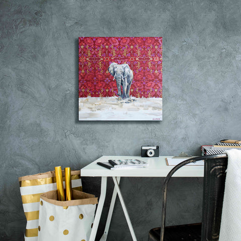 Image of 'Elephant by Alana Clumeck Giclee Canvas Wall Art,18x18
