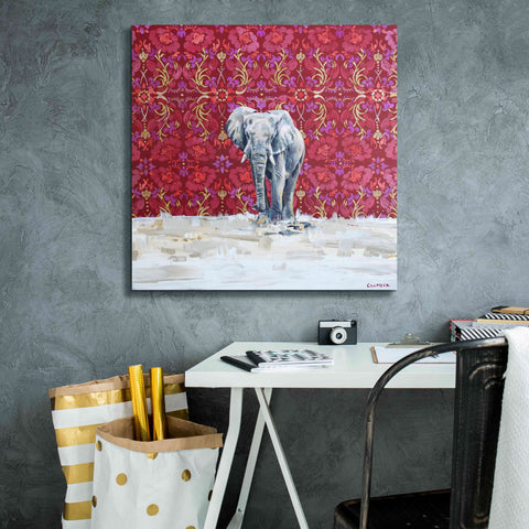 Image of 'Elephant by Alana Clumeck Giclee Canvas Wall Art,26x26