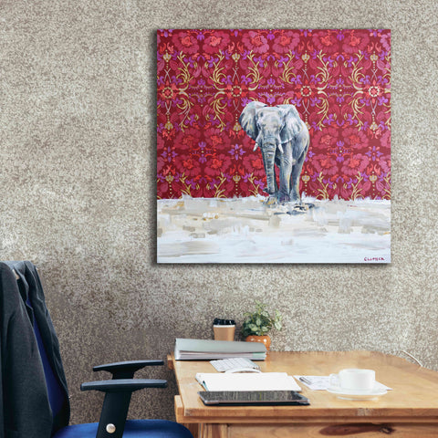 Image of 'Elephant by Alana Clumeck Giclee Canvas Wall Art,37x37