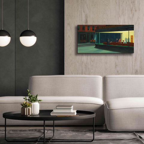 Image of 'Nighthawks, 1942' by Edward Hopper, Giclee Canvas Wall Art,40x20