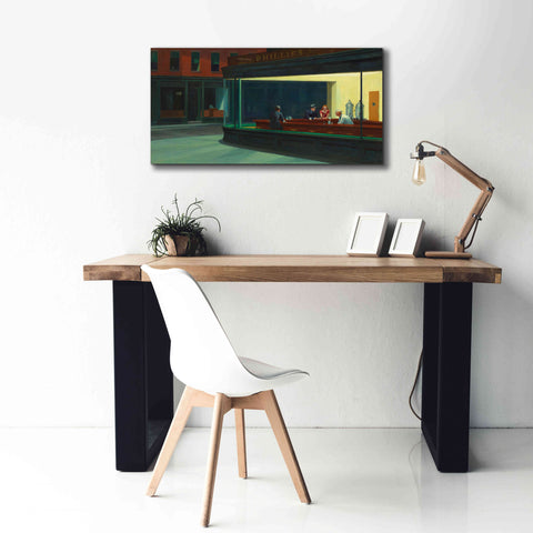 Image of 'Nighthawks, 1942' by Edward Hopper, Giclee Canvas Wall Art,40x20