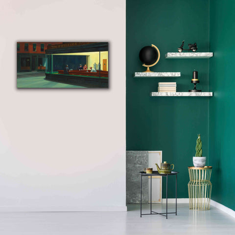 Image of 'Nighthawks, 1942' by Edward Hopper, Giclee Canvas Wall Art,40x20