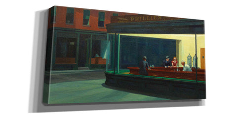 Image of 'Nighthawks, 1942' by Edward Hopper, Giclee Canvas Wall Art