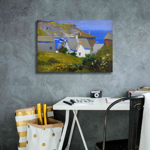 Image of 'Monhegan Houses, Maine, 1916-1919' by Edward Hopper, Giclee Canvas Wall Art,26x18