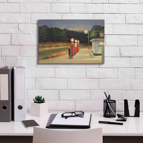 Image of 'Gas, 1940' by Edward Hopper, Giclee Canvas Wall Art,18x12
