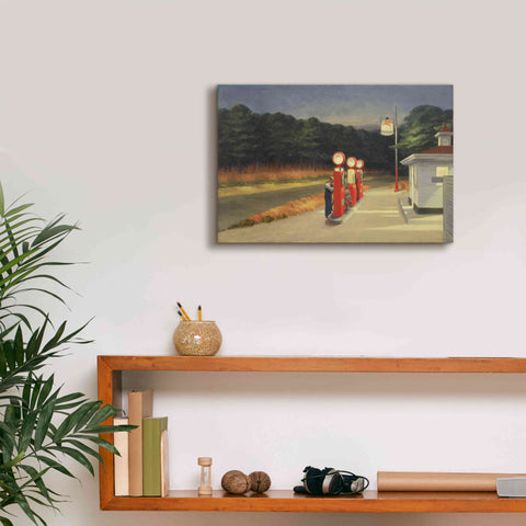 Image of 'Gas, 1940' by Edward Hopper, Giclee Canvas Wall Art,18x12