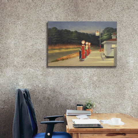 Image of 'Gas, 1940' by Edward Hopper, Giclee Canvas Wall Art,40x26