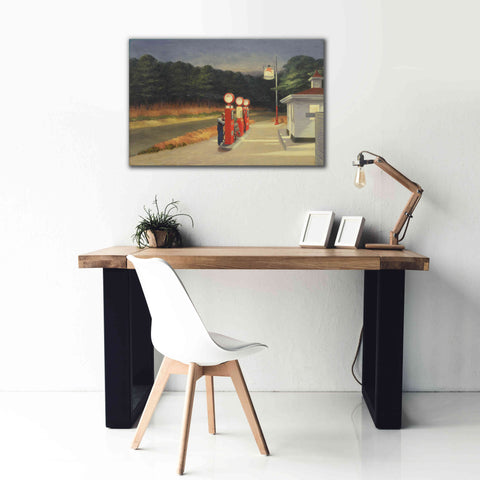 Image of 'Gas, 1940' by Edward Hopper, Giclee Canvas Wall Art,40x26