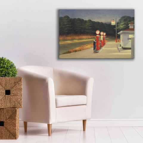 Image of 'Gas, 1940' by Edward Hopper, Giclee Canvas Wall Art,40x26