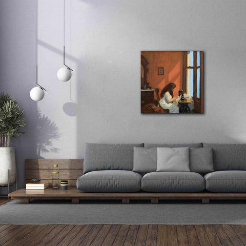 Image of 'Girl At Sewing Maching, 1921' by Edward Hopper, Giclee Canvas Wall Art,37x37