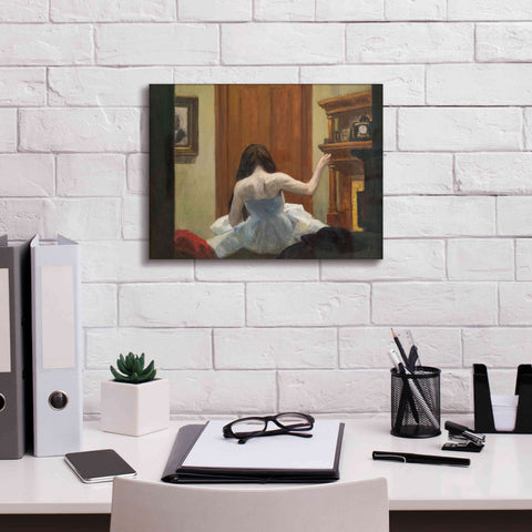 Image of 'New York Interior, c. 1921' by Edward Hopper, Giclee Canvas Wall Art,16x12