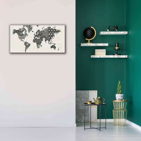 Image of 'Kami Map - No Border' by Kathrine Lovell, Canvas Wall Art,40x20