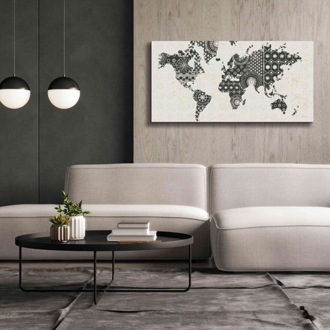 Image of 'Kami Map - No Border' by Kathrine Lovell, Canvas Wall Art,60x30