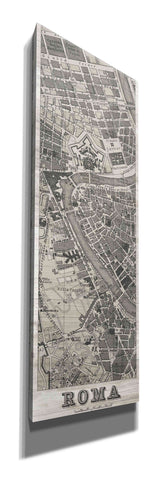 Image of 'Roma Map Panel on Wood' by Wild Apple Portfolio, Canvas Wall Art