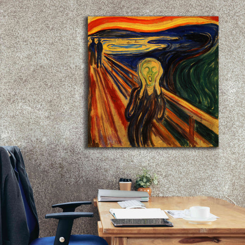 Image of 'The Scream' by Edvard Munch, Canvas Wall Art,37x37