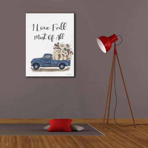 Image of 'I Love Fall Most of All' by Ashley Justice, Giclee Canvas Wall Art,26x34