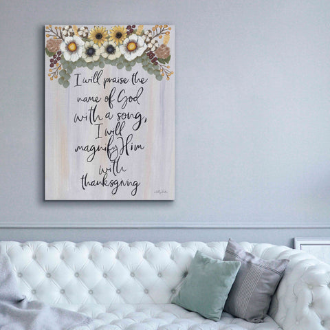 Image of 'I Will Praise the Name of God' by Ashley Justice, Giclee Canvas Wall Art,40x54