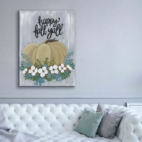 Image of 'Happy Fall Y'All' by Ashley Justice, Giclee Canvas Wall Art,40x54