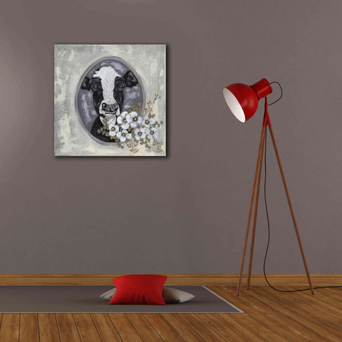 Image of 'Framed Cow' by Ashley Justice, Giclee Canvas Wall Art,26x26