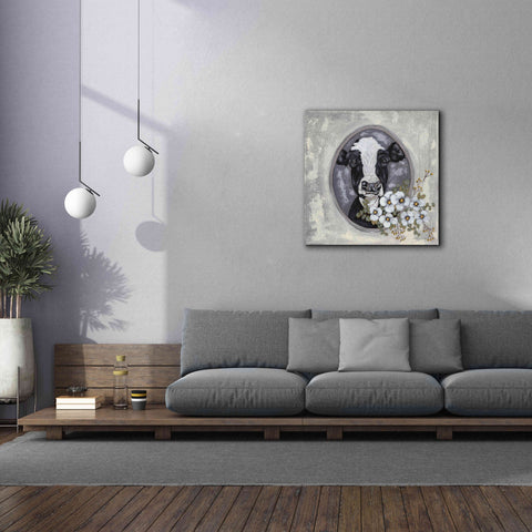 Image of 'Framed Cow' by Ashley Justice, Giclee Canvas Wall Art,37x37