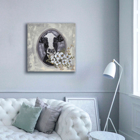Image of 'Framed Cow' by Ashley Justice, Giclee Canvas Wall Art,37x37