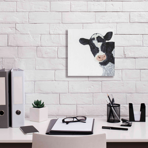 Image of 'Cow' by Ashley Justice, Giclee Canvas Wall Art,12x12