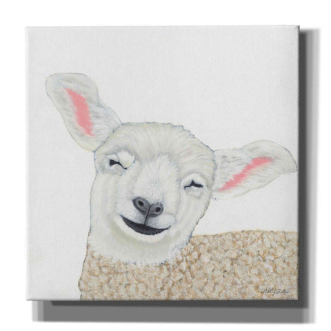 Image of 'Smiling Sheep' by Ashley Justice, Giclee Canvas Wall Art