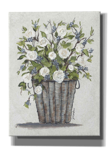 Image of 'Sweet Rose Basket' by Julie Norkus, Giclee Canvas Wall Art