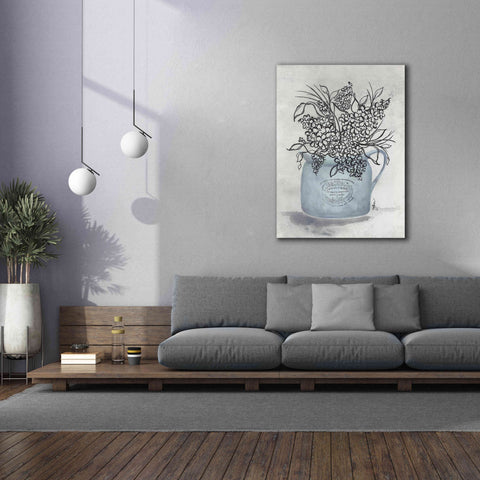 Image of 'Sketchy Floral Enamel Pot' by Julie Norkus, Giclee Canvas Wall Art,40x54