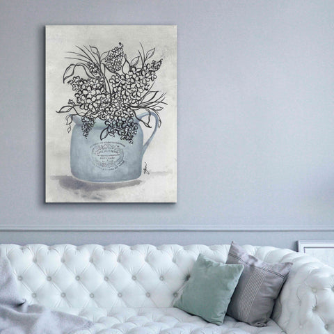 Image of 'Sketchy Floral Enamel Pot' by Julie Norkus, Giclee Canvas Wall Art,40x54