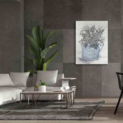 Image of 'Sketchy Floral Enamel Pot' by Julie Norkus, Giclee Canvas Wall Art,40x54