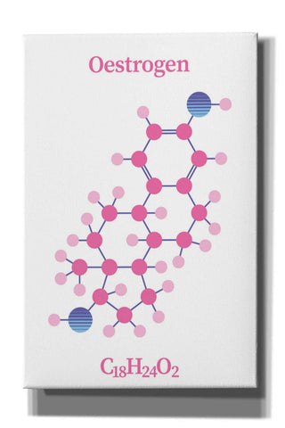 Image of 'Oestrogen Molecule' by Epic Portfolio, Giclee Canvas Wall Art