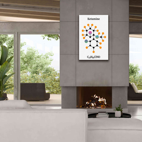 Image of 'Ketamine Molecule' by Epic Portfolio, Giclee Canvas Wall Art,26x40