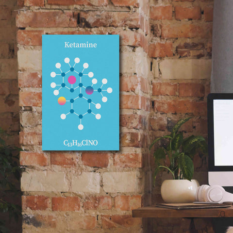 Image of 'Ketamine Molecule 2' by Epic Portfolio, Giclee Canvas Wall Art,12x18