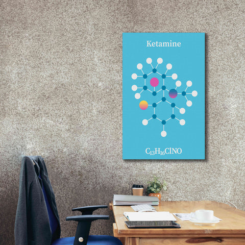 Image of 'Ketamine Molecule 2' by Epic Portfolio, Giclee Canvas Wall Art,26x40