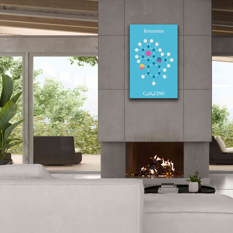 Image of 'Ketamine Molecule 2' by Epic Portfolio, Giclee Canvas Wall Art,26x40