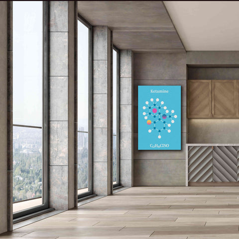 Image of 'Ketamine Molecule 2' by Epic Portfolio, Giclee Canvas Wall Art,40x60