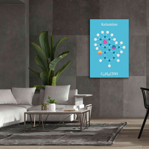 Image of 'Ketamine Molecule 2' by Epic Portfolio, Giclee Canvas Wall Art,40x60