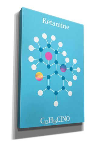 Image of 'Ketamine Molecule 2' by Epic Portfolio, Giclee Canvas Wall Art