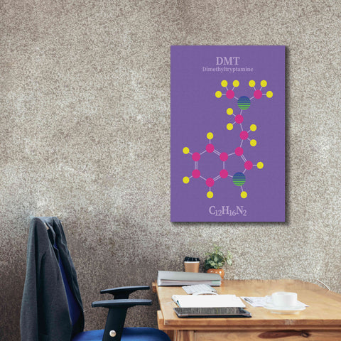 Image of 'DMT Molecule' by Epic Portfolio, Giclee Canvas Wall Art,26x40