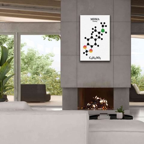 Image of 'MDMA Molecule' by Epic Portfolio, Giclee Canvas Wall Art,26x40