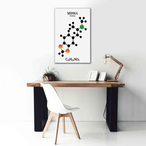 Image of 'MDMA Molecule' by Epic Portfolio, Giclee Canvas Wall Art,26x40