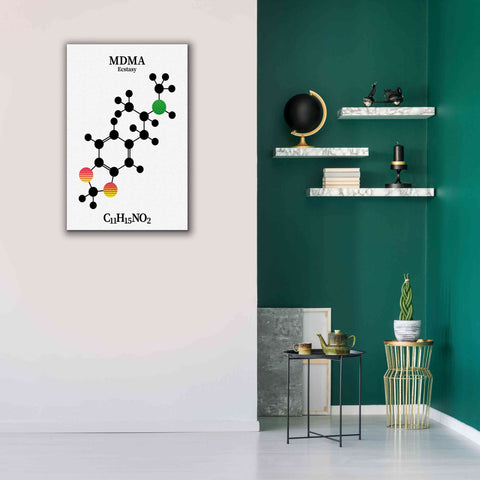 Image of 'MDMA Molecule' by Epic Portfolio, Giclee Canvas Wall Art,26x40