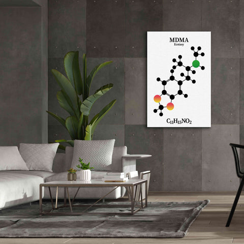 Image of 'MDMA Molecule' by Epic Portfolio, Giclee Canvas Wall Art,40x60