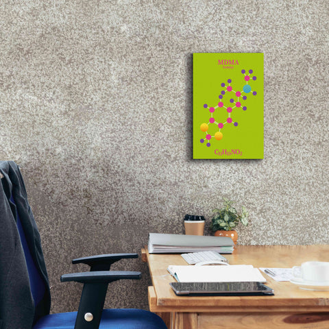 Image of 'MDMA Molecule 2' by Epic Portfolio, Giclee Canvas Wall Art,12x18