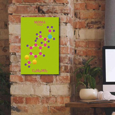 Image of 'MDMA Molecule 2' by Epic Portfolio, Giclee Canvas Wall Art,12x18