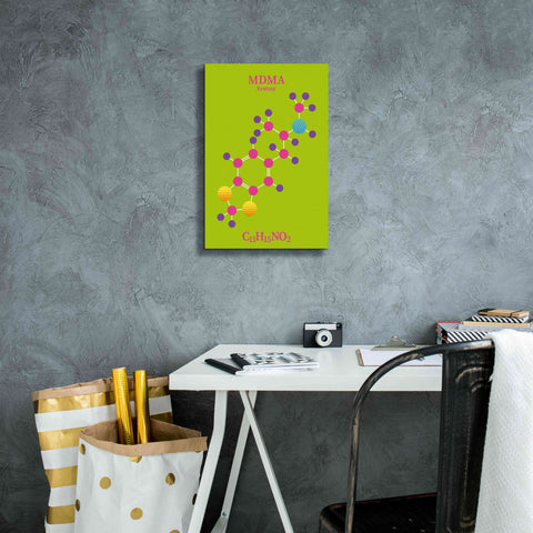 Image of 'MDMA Molecule 2' by Epic Portfolio, Giclee Canvas Wall Art,12x18