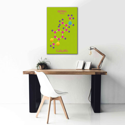 Image of 'MDMA Molecule 2' by Epic Portfolio, Giclee Canvas Wall Art,26x40