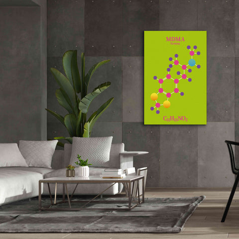 Image of 'MDMA Molecule 2' by Epic Portfolio, Giclee Canvas Wall Art,40x60